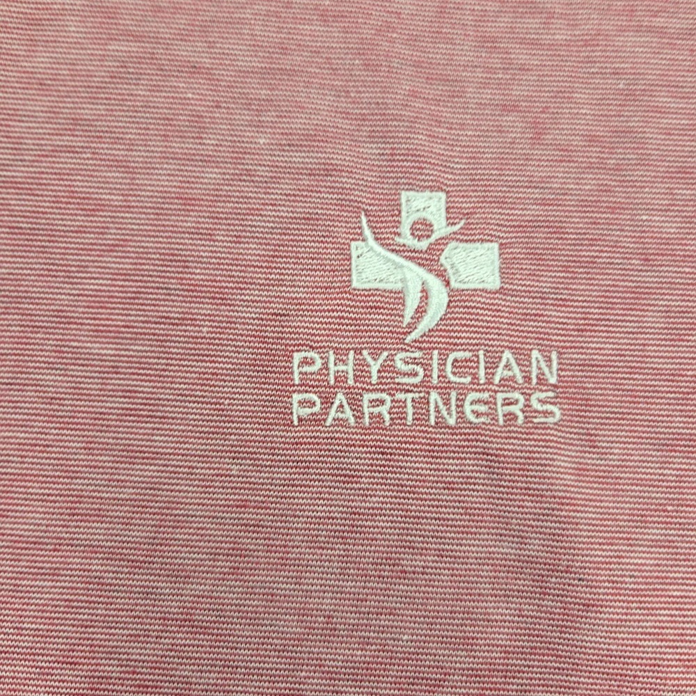 Travis Mathew Shirt Mens XXL Pink Heather Performance Golf‎ Polo Short Sleeve - Picture 8 of 15